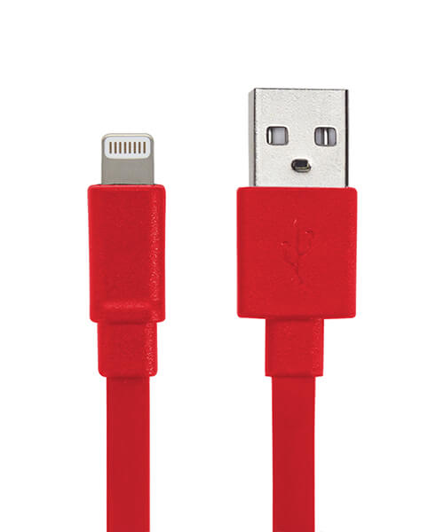 Charge Maxx MFI Lightning USB 3ft Cable Red