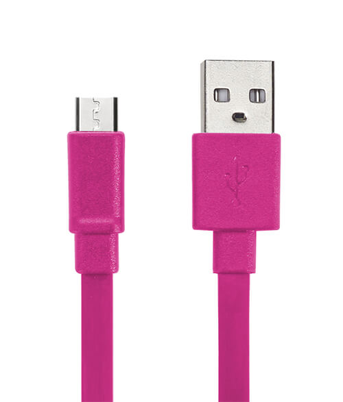 3.5ft micro usb cables Pink